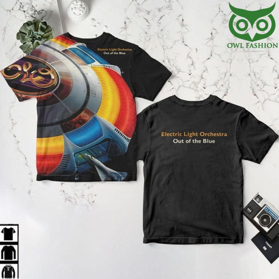 Electric Light Orchestra OUT OF THE BLUE spaceship t shirt 3D