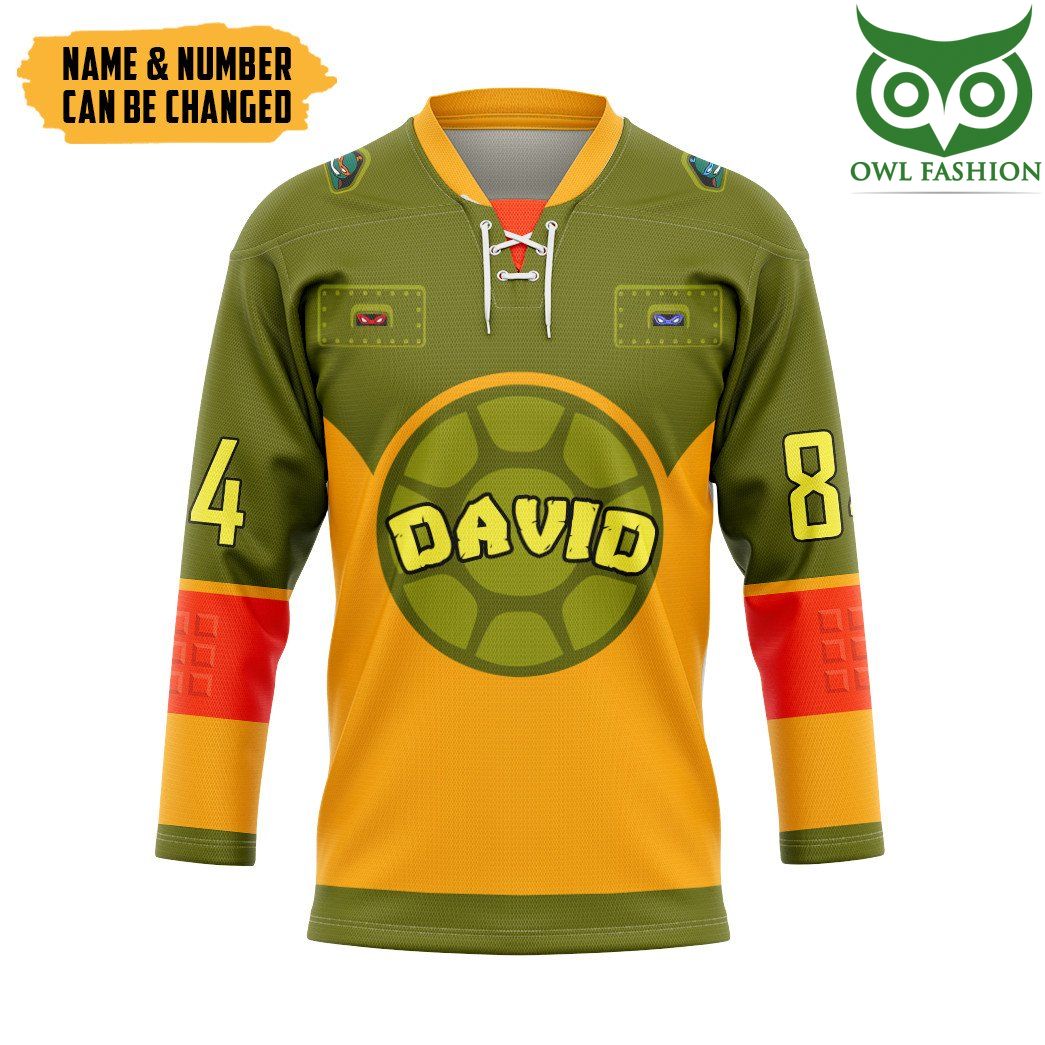 3D TMNT Turtle Shell Custom Name Number Hockey Jersey