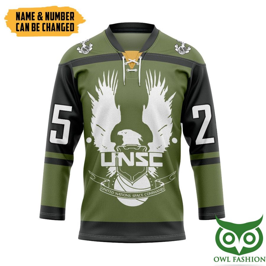 3D United Nations Space Command Halo Infinite Custom Name Number Hockey Jersey