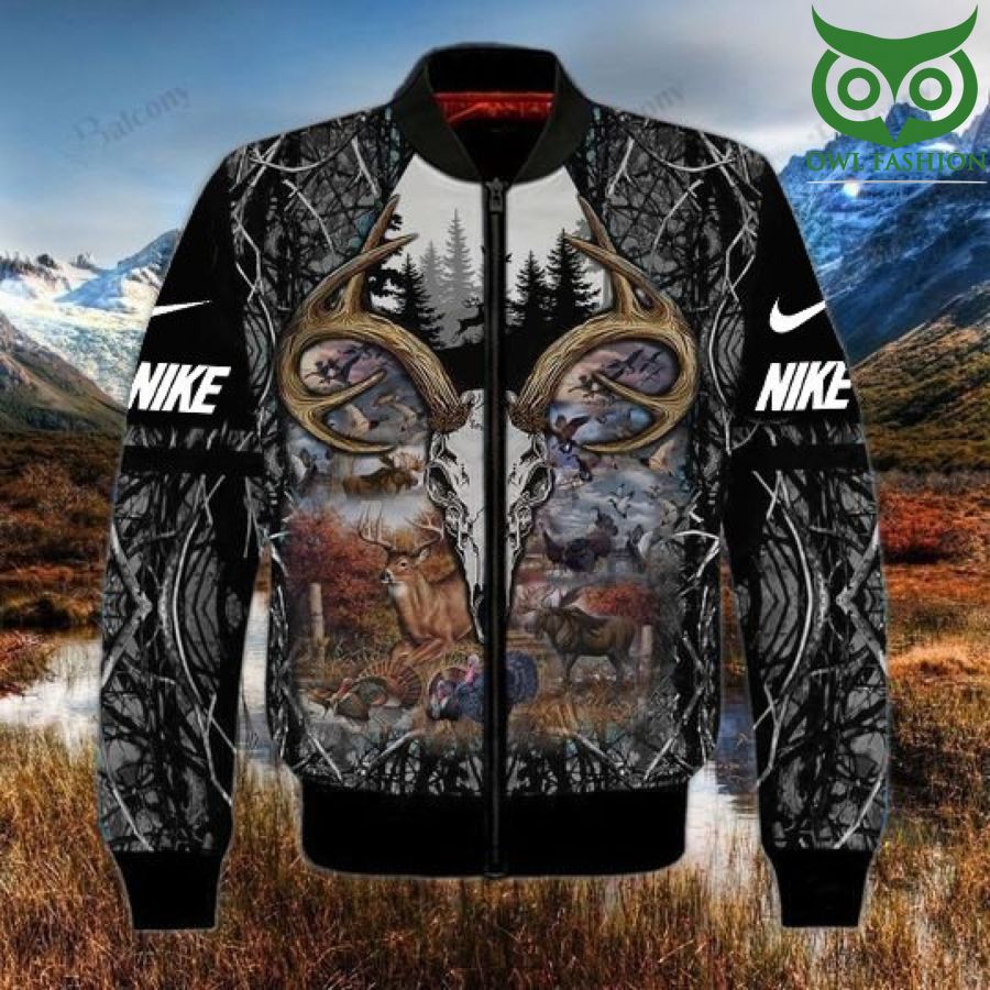 Nike luxury deer in the forest 3d bomber jacket