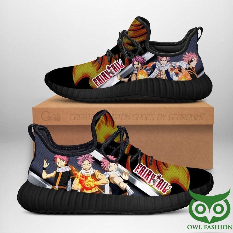 Fairy Tail Natsu Anime Gray and Orange Reze Shoes Sneakers