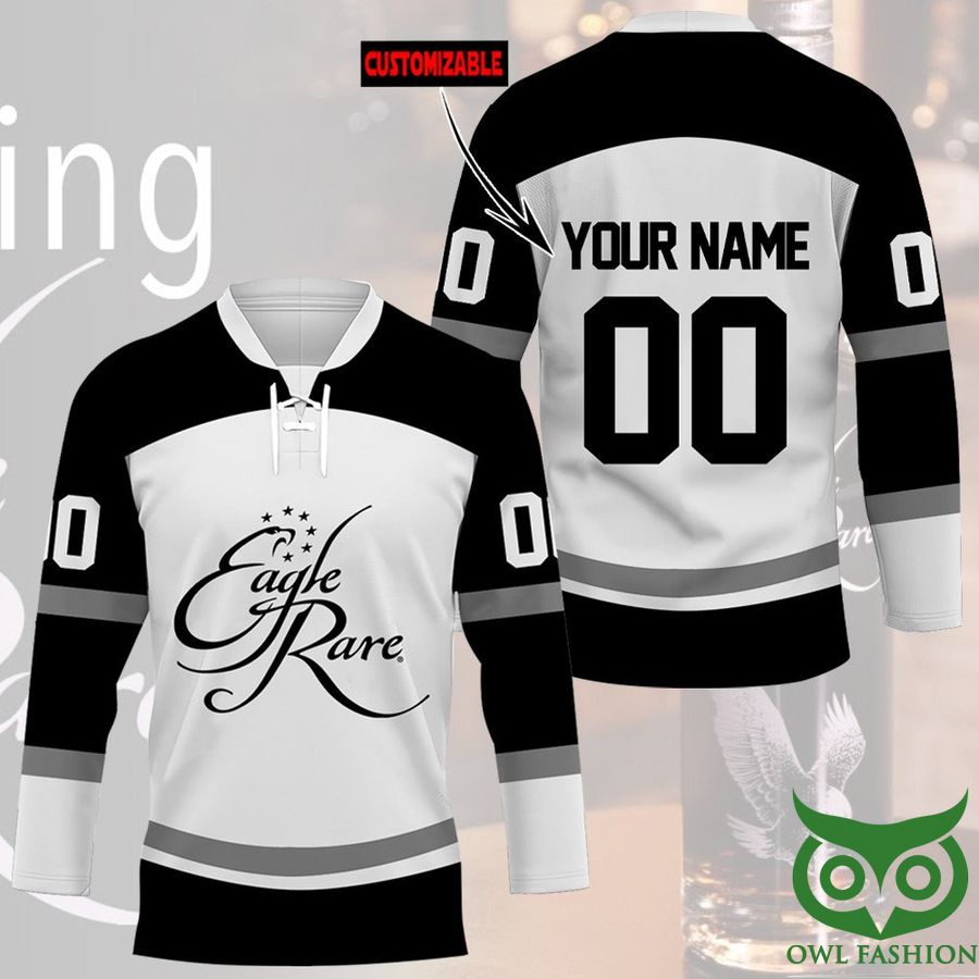 Custom Name Number Eagle Rare Bourbon Hockey Jersey