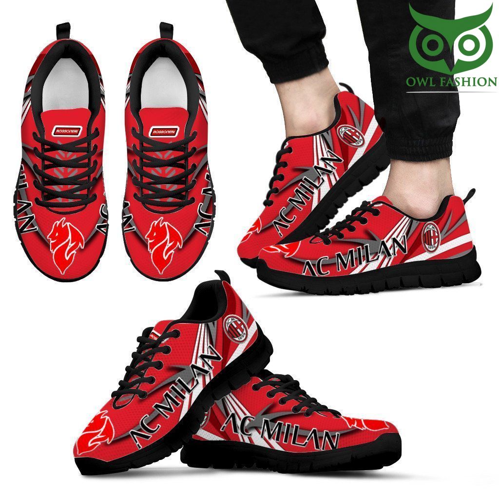 AC Milan Red NAF 3D Printed Sneakers 