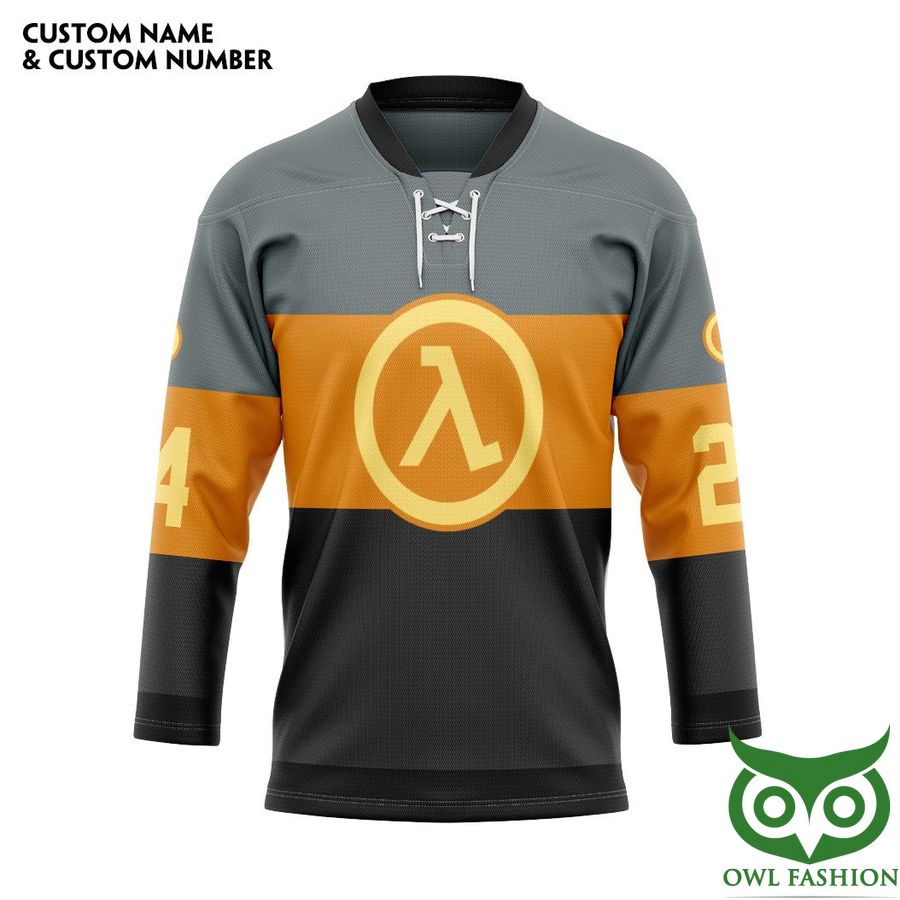 3D Half Life Custom Name Number Hockey Jersey