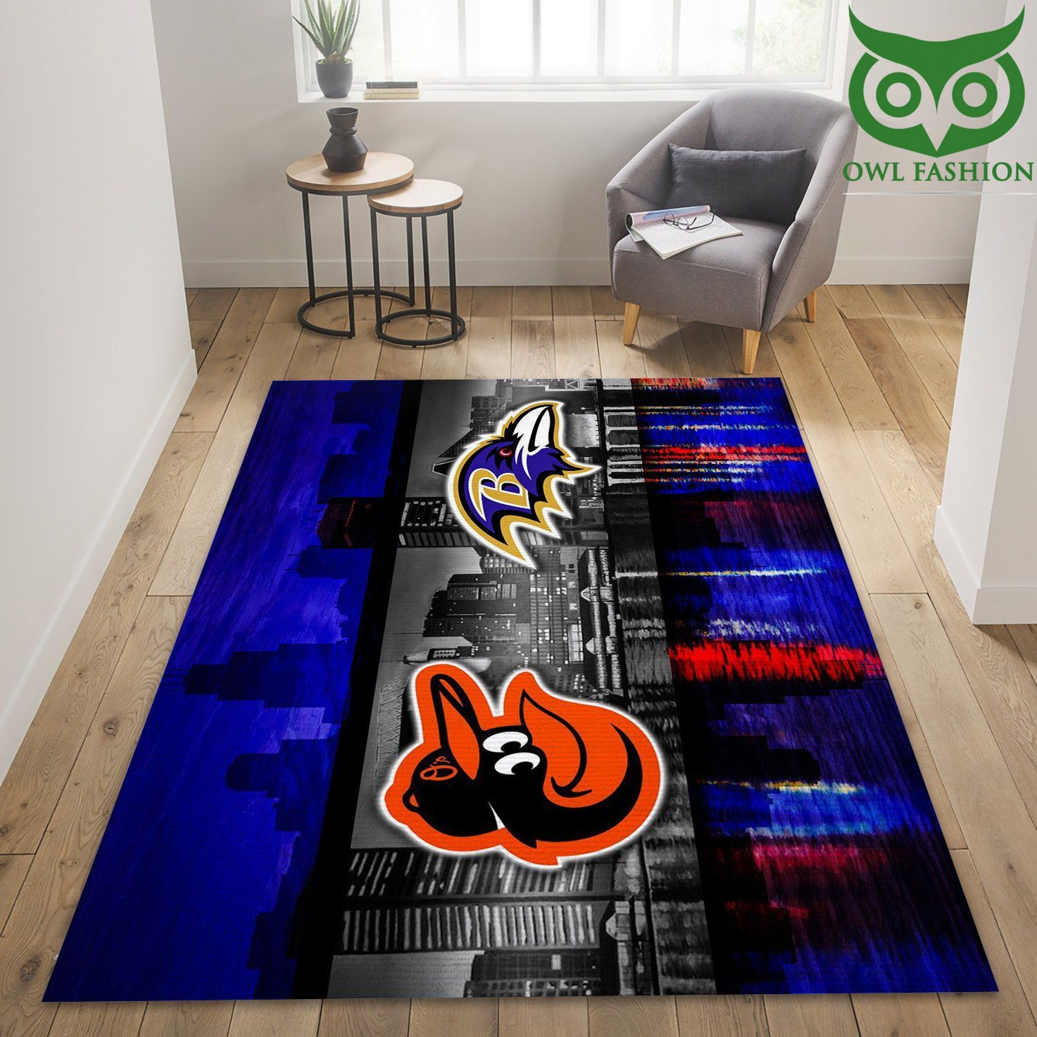 Baltimore City Sports Team Nba Carpet Rug 