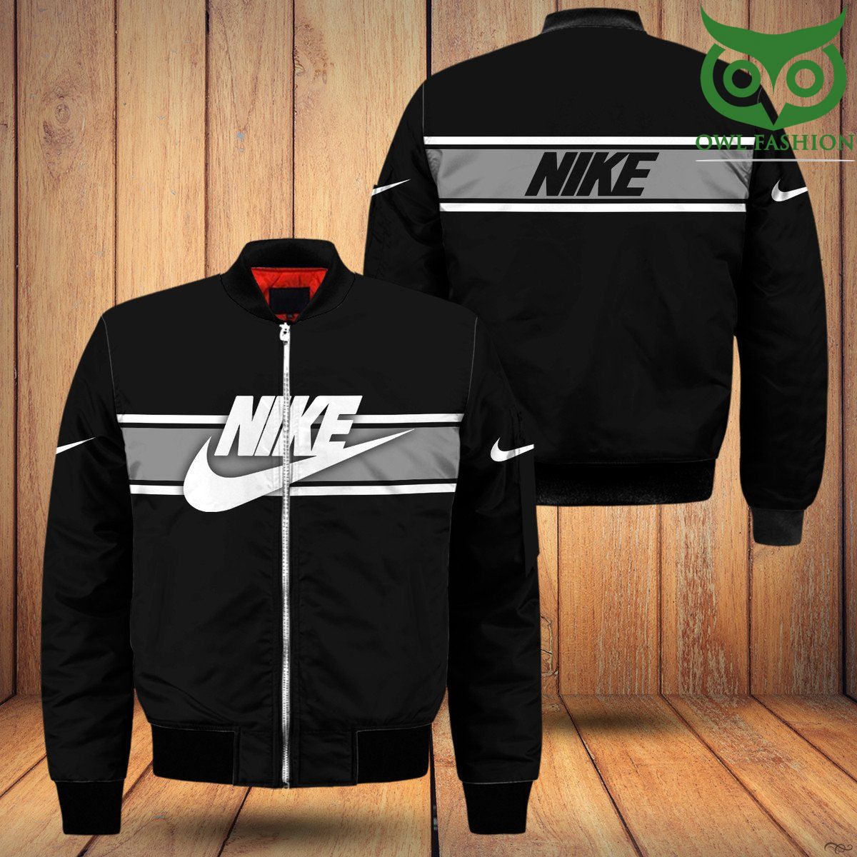 Nike Luxury black basic bomber jacket