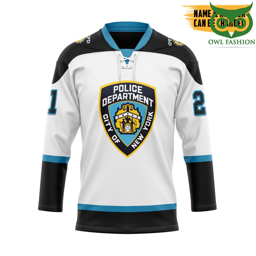 135 3D NYPD Custom Name Number Hockey Jersey