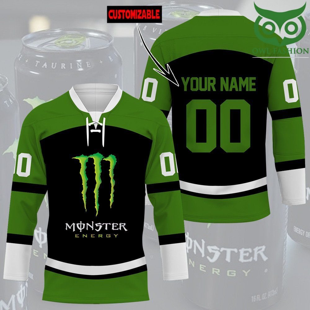 Monster Energy Custom Name Number Hockey Jersey 