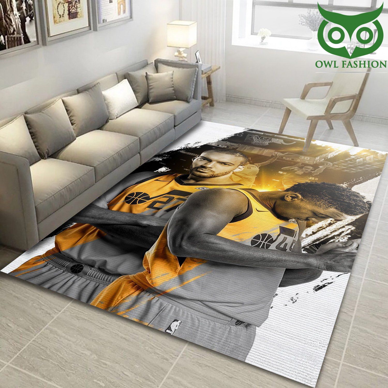 Utah Jazz Players NBA Carpet Rug Home Decor