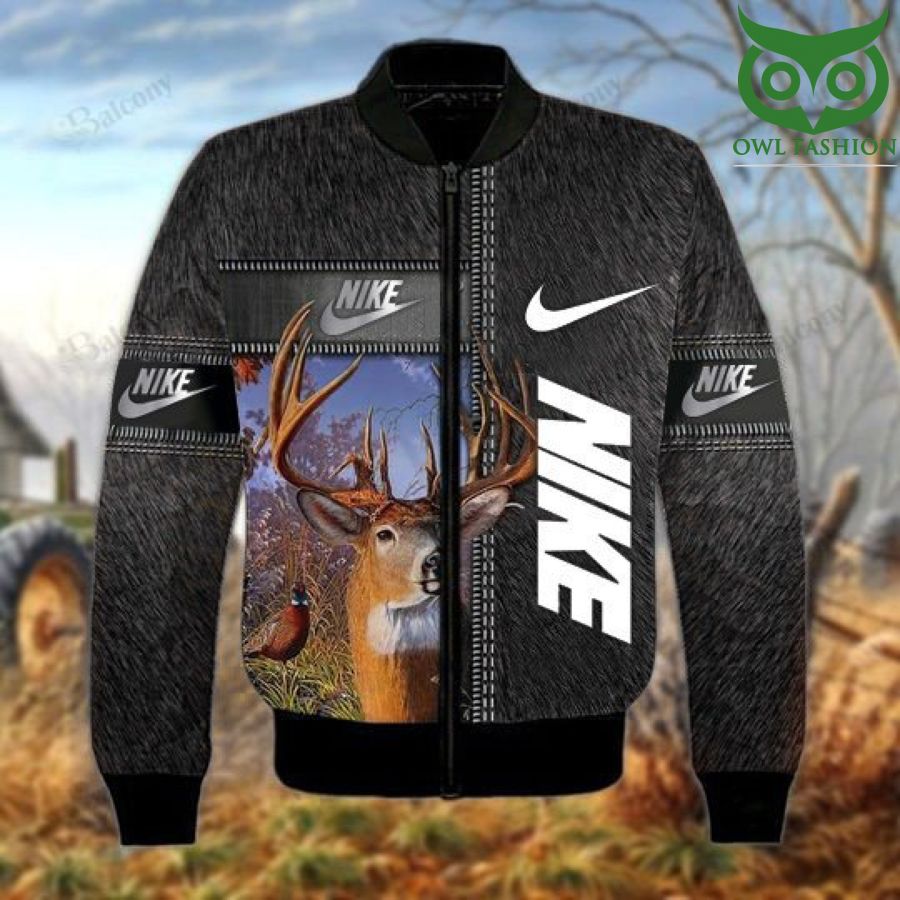 Nike luxury deer and bird 3D bomber jacket
