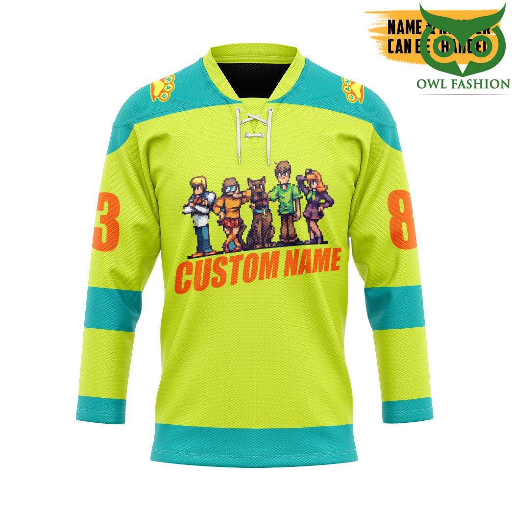 3D Scooby Doo Custom Name Number Hockey Jersey