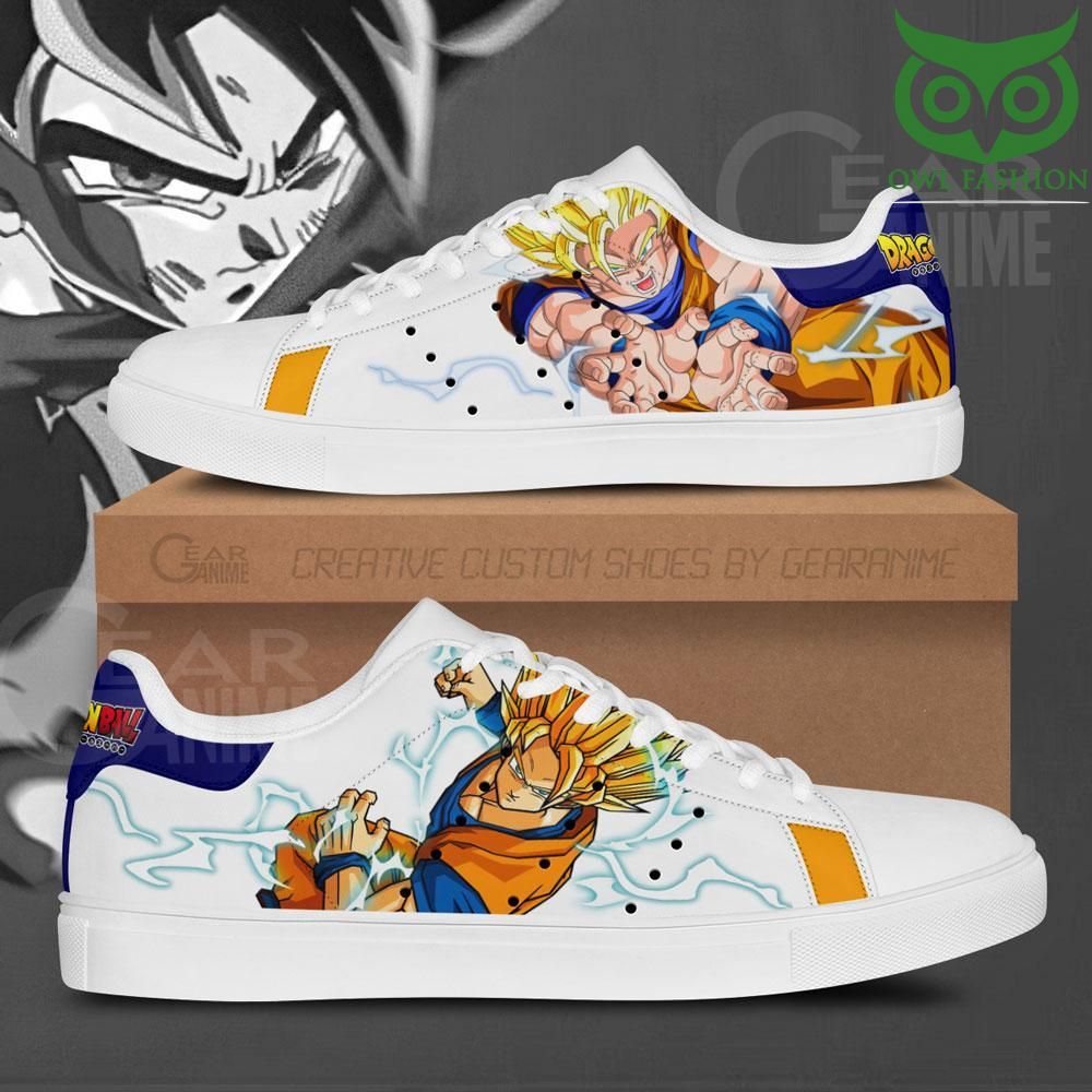Goku Super Saiyan Skate Shoes Dragon Ball Anime Custom Shoes 
