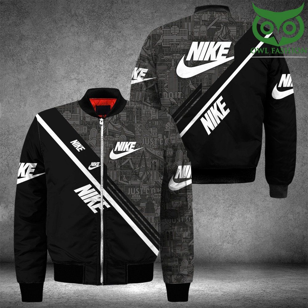 Nike basketball Jordan black Just do it bomber jacket