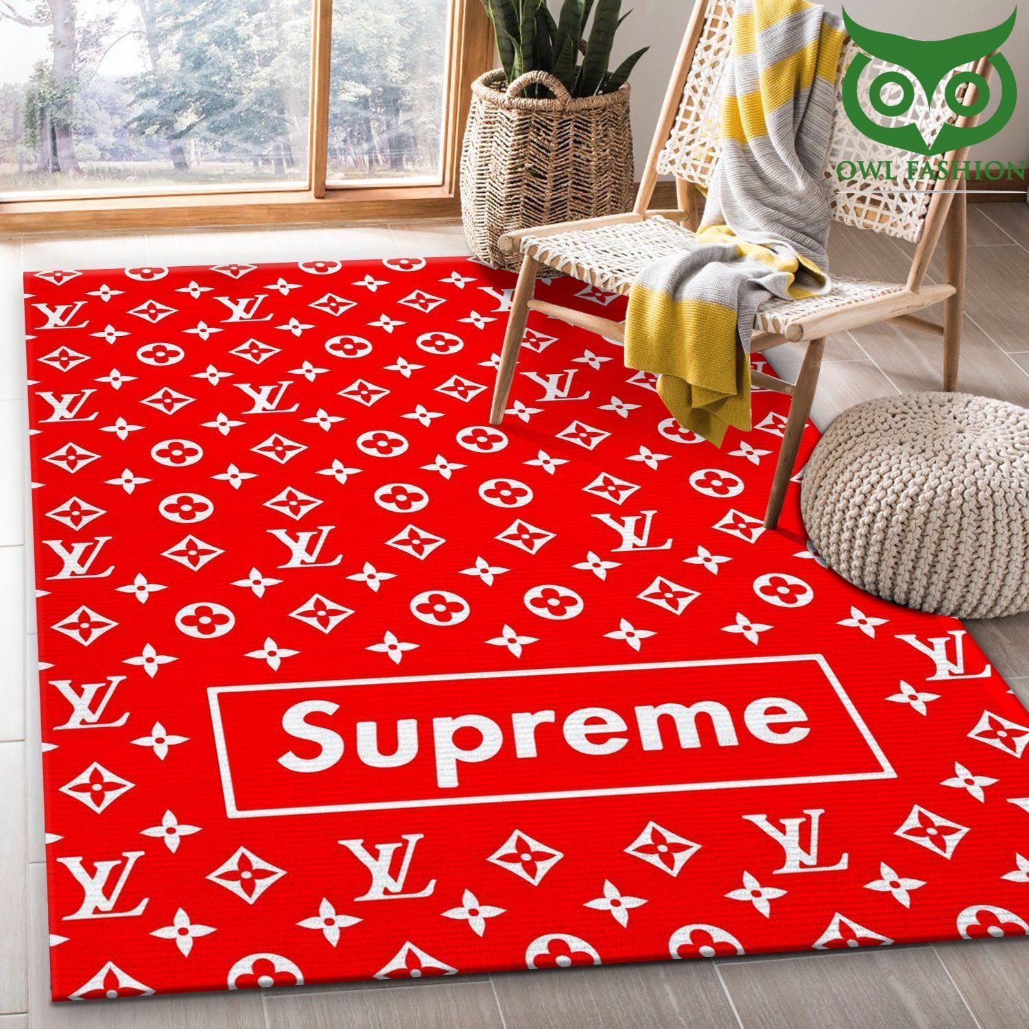 Supreme Lv Red Carpet Rug 
