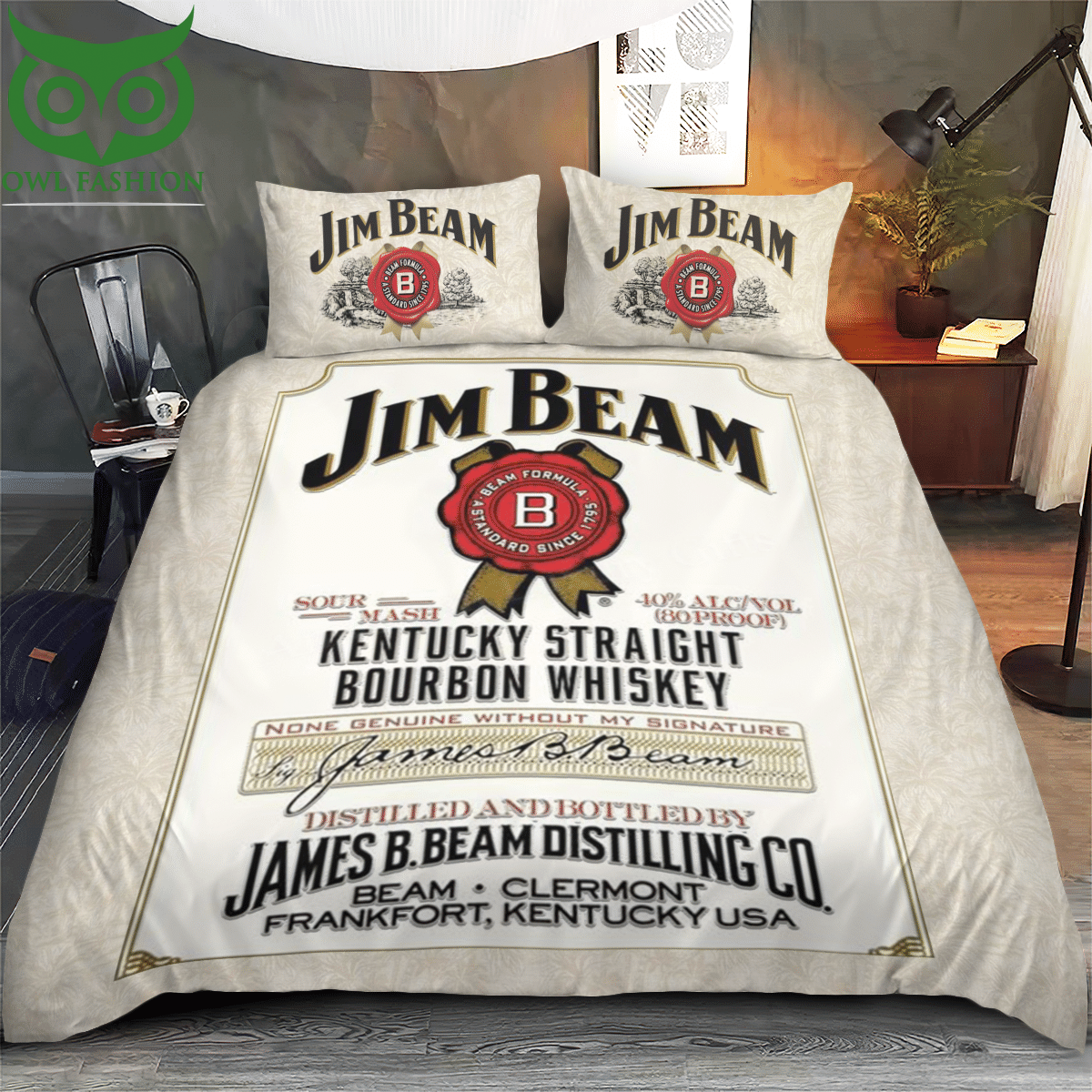 Jim Beam Tropical White Bedding Set