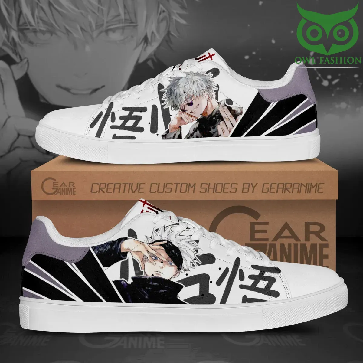 Jujutsu Kaisen Satoru Gojou Skate Shoes Custom Anime Shoes