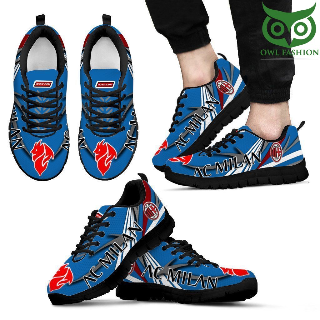 AC Milan Blue 3D Printed NAF Shoes Sneakers 
