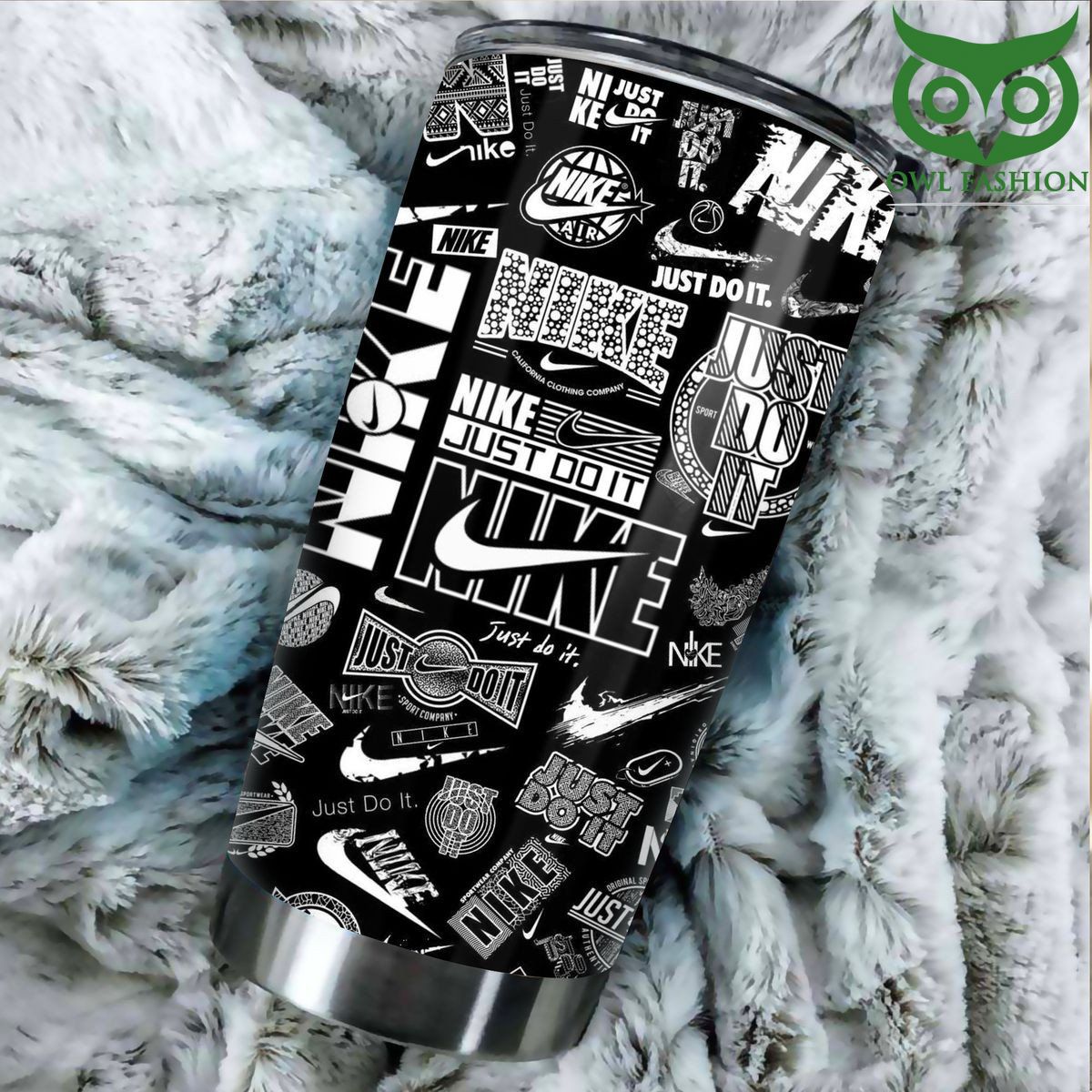 Nike Just do it basketball pattern tumbler cup
