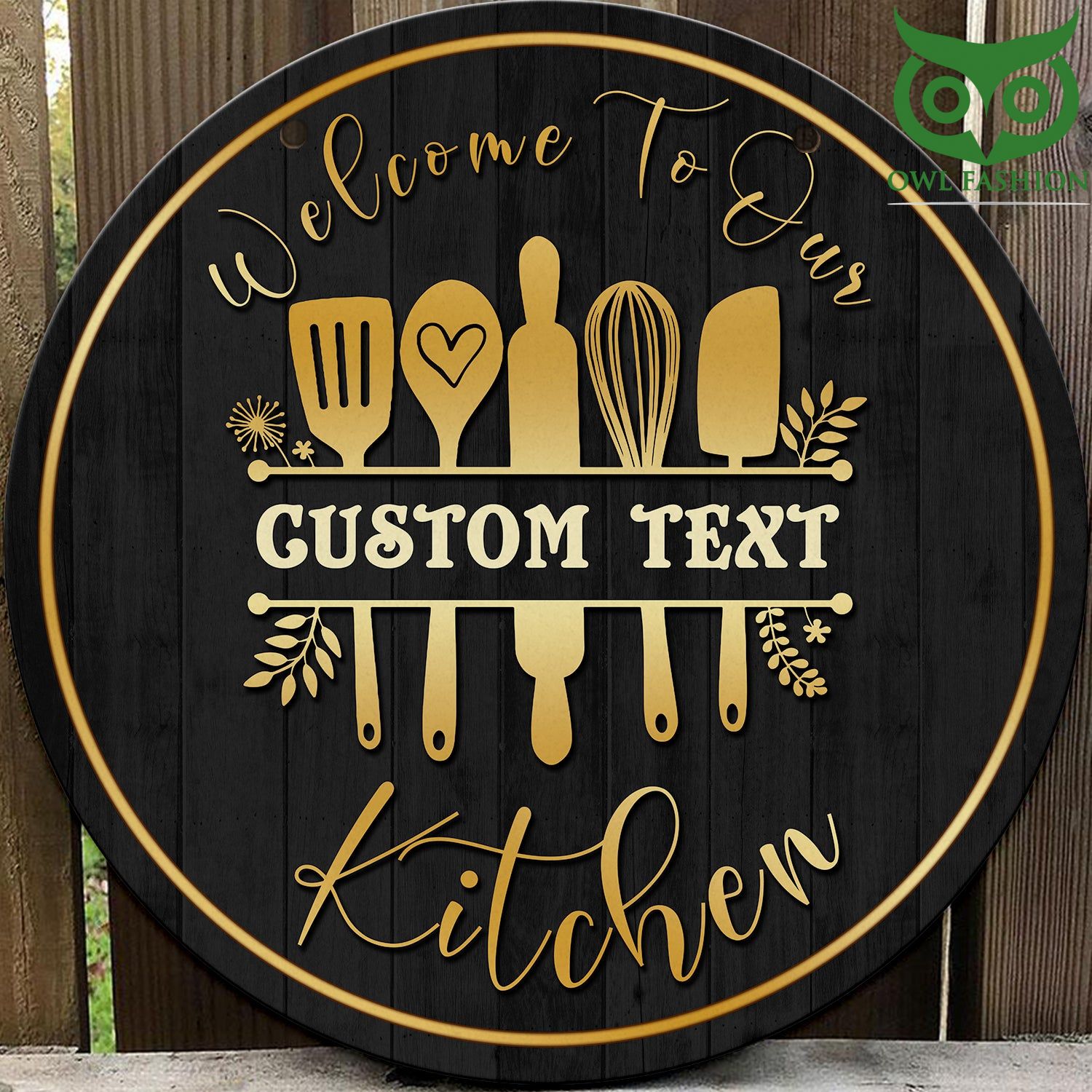 95 Customized Chef Welcome to our kitchen 3D wood sign