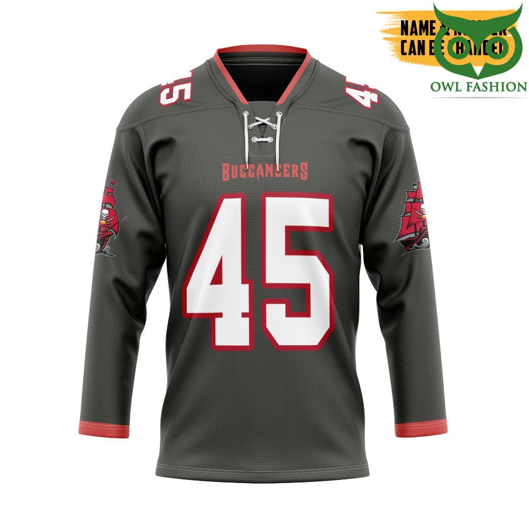 3D NFL Tampa Bay Buccaneers Pewter Custom Jersey Shirt