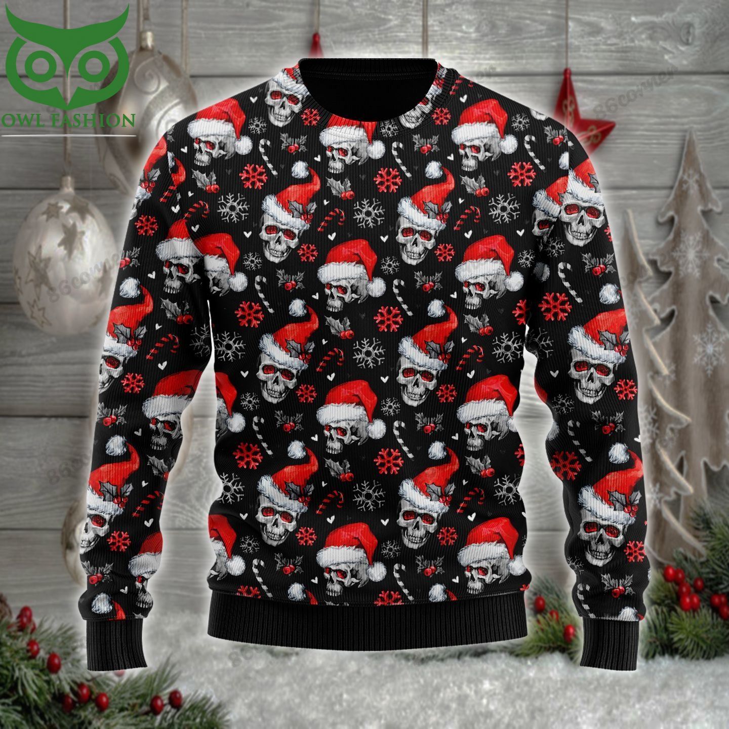 24 Skull Santa Ugly sweater