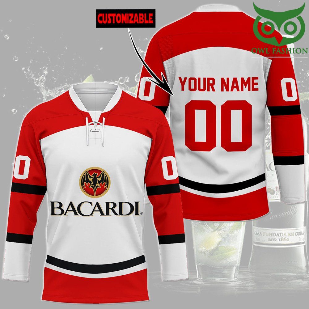 24 Bacardi Custom Name Number Hockey Jersey