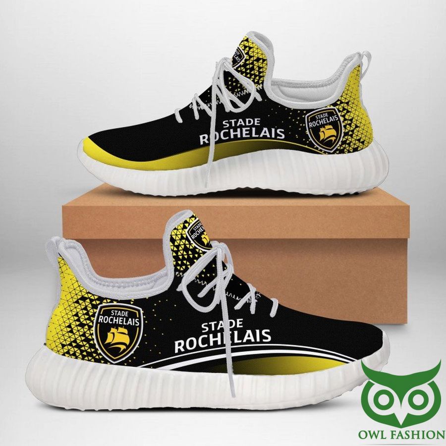 Stade Rochelais Rugby Black and Yellow Reze Shoes Sneaker
