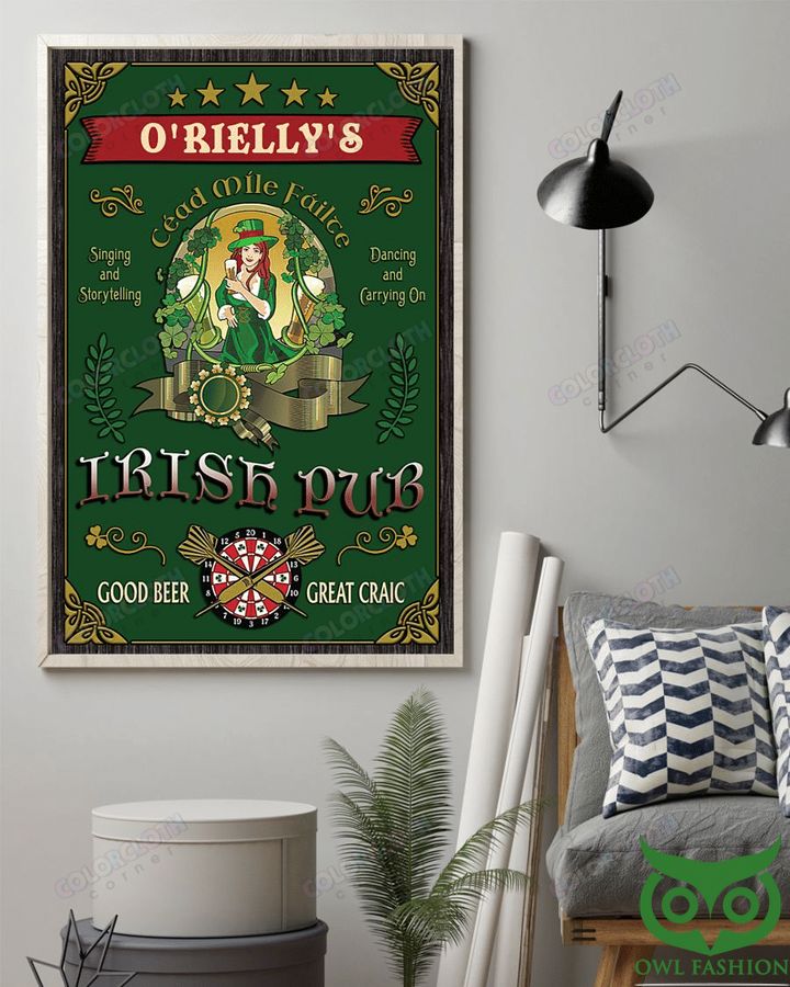31 Saint Patrick Personalized Beer Girl Irish Pub Vertical Poster