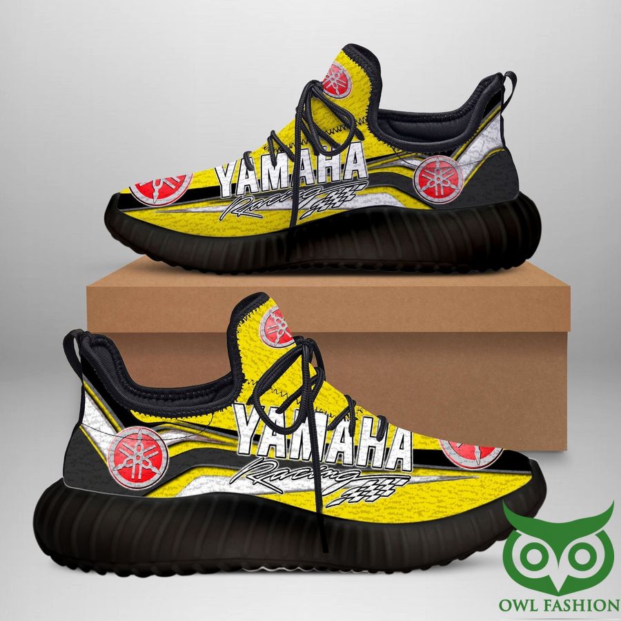 100 Yamaha Racing Vintage Yellow and White with Red Logo Reze Shoes Sneaker
