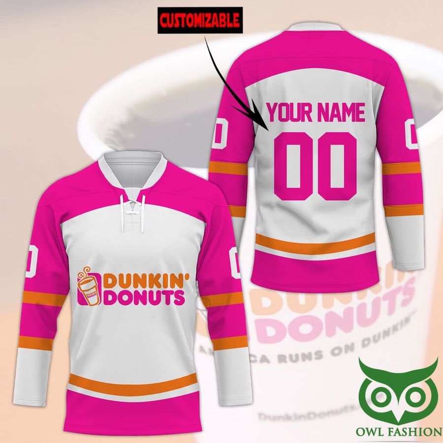 32 Custom Name Number Dunkin Donuts Hockey Jersey