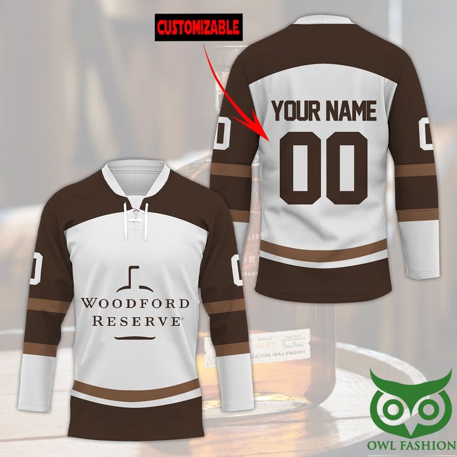 25 Custom Name Number Woodford Reserve Whiskey Hockey Jersey