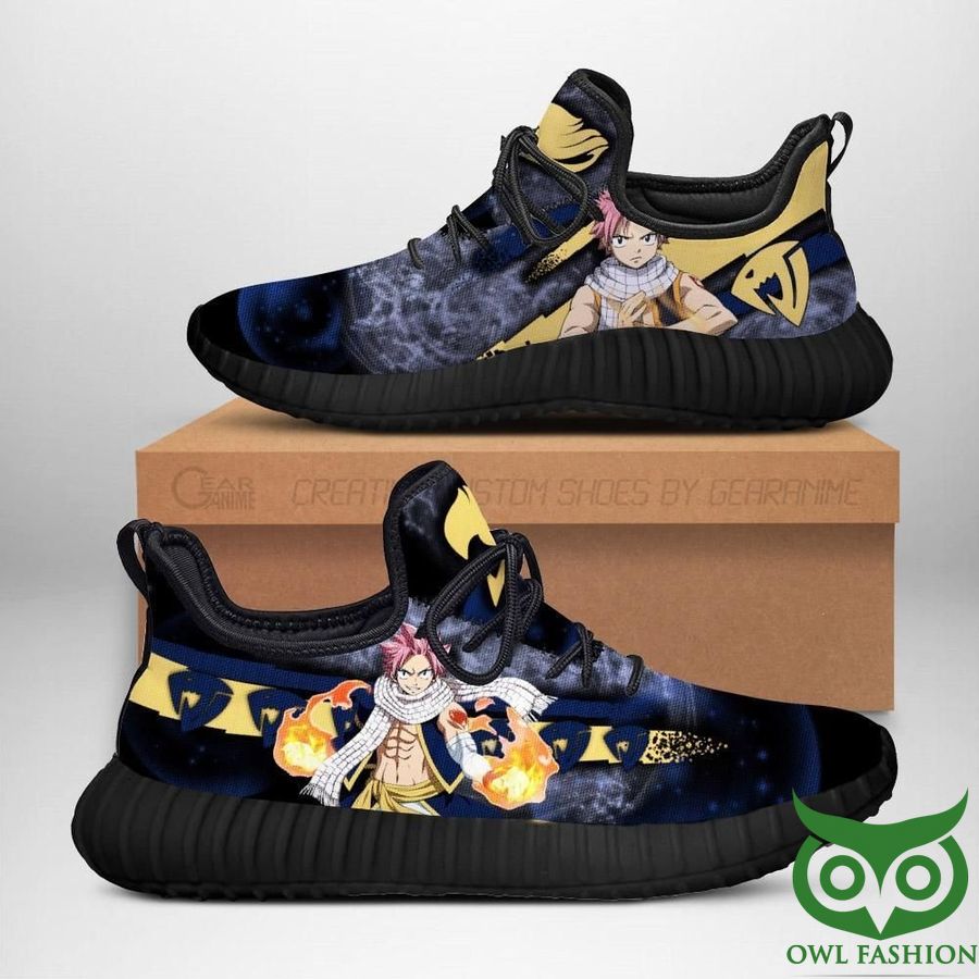 45 Fairy Tail Natsu Anime Blue and Gray Reze Shoes Sneakers