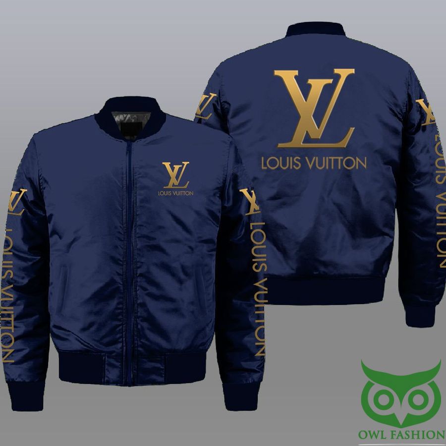 193 Luxury Louis Vuitton with Brand Name and Logo on Sleeve Colorful Bomber Jacket