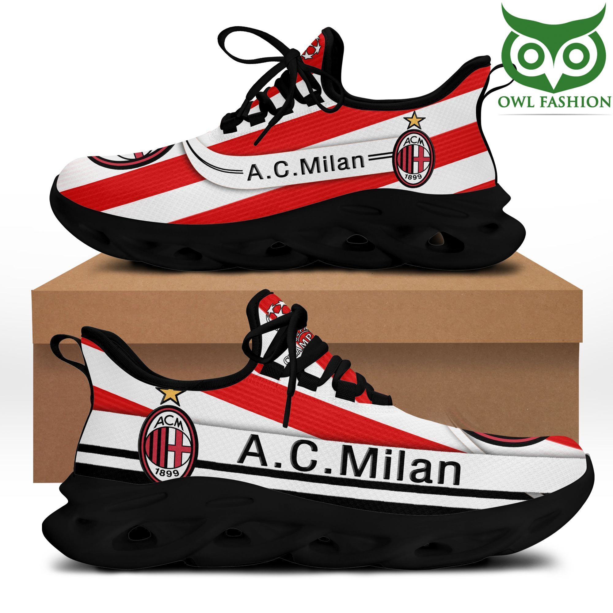 62 AC Milan white SPECIAL design Max Soul Running Shoes