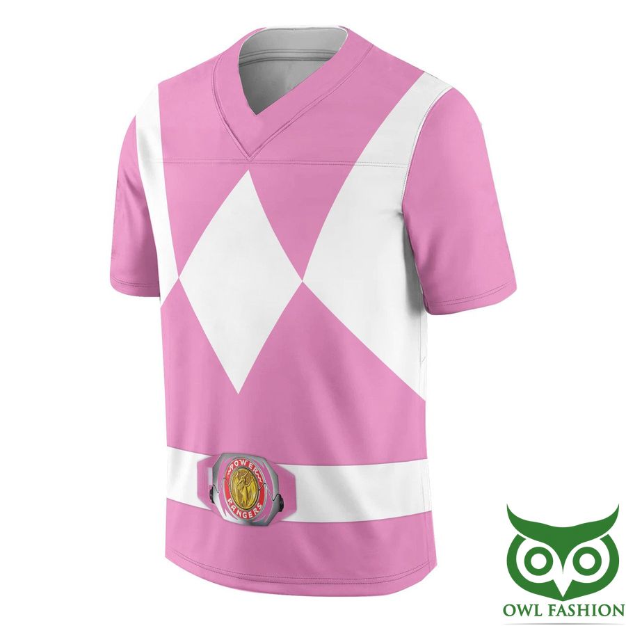 89 3D Mighty Morphin Pink Power Rangers Printed 3D Jersey Shirt