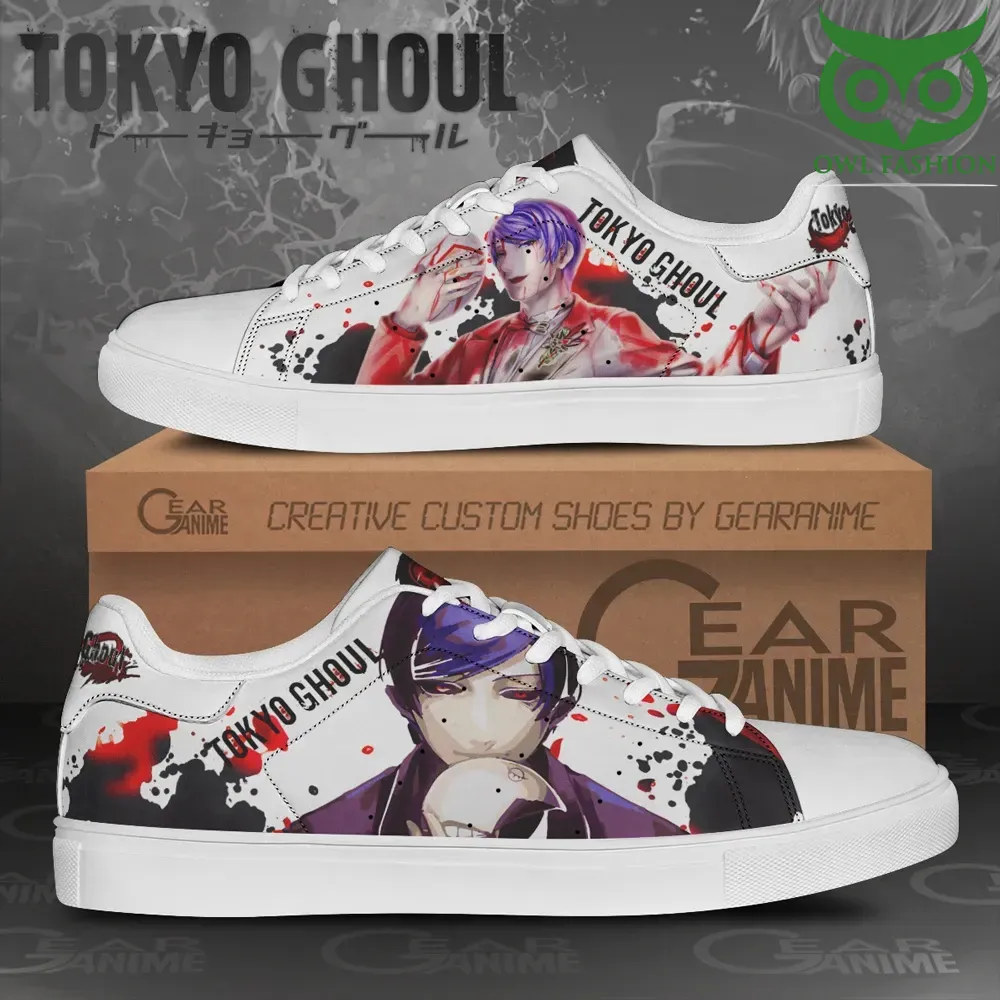 102 Shuu Tsukiyama Skate Shoes Tokyo Ghoul Custom Anime Shoes