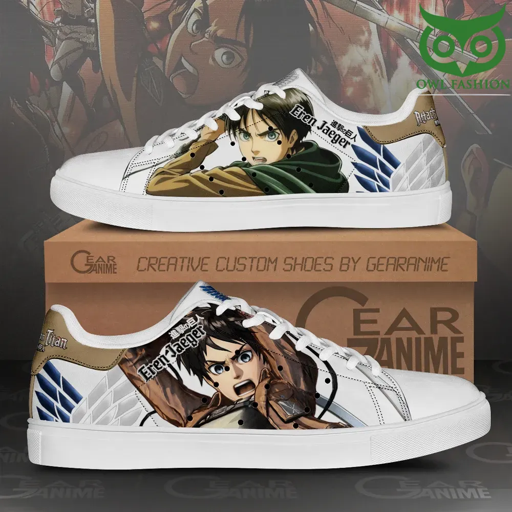 30 Eren Jeager Skate Sneakers Attack On Titan Anime Shoes