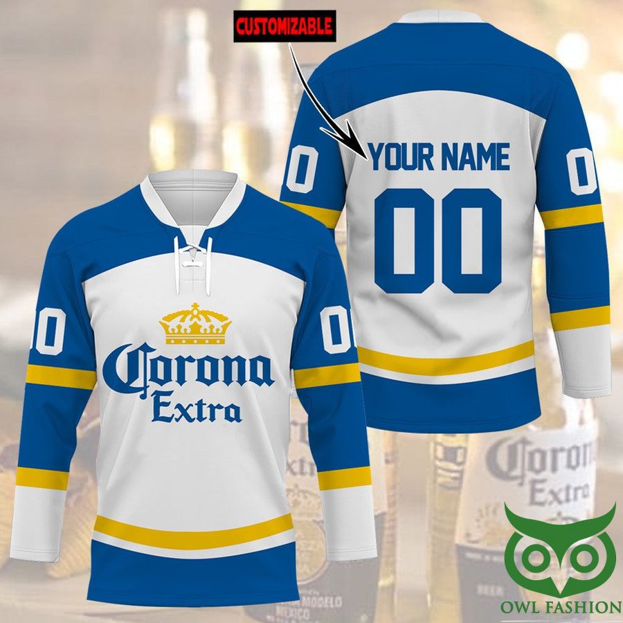 15 Corona Extra Beer Custom Name Number Hockey Jersey