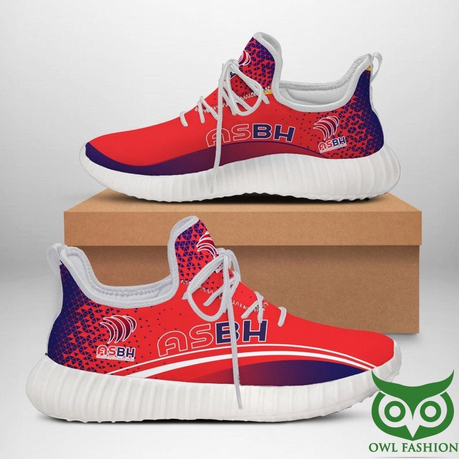 70 AS Beziers Herault Rugby Blue and Red Reze Shoes Sneaker