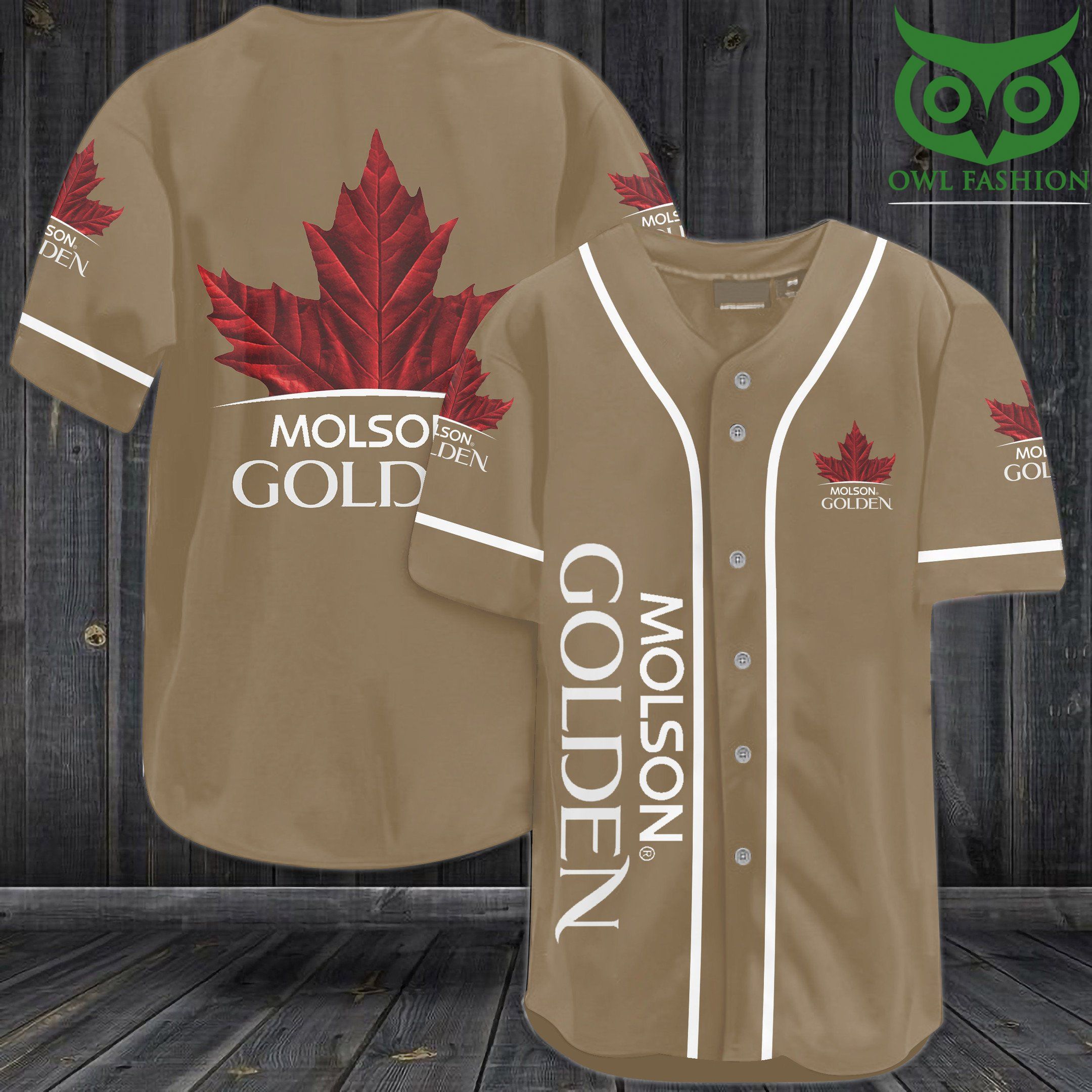 3 Molson Golden Baseball Jersey Shirt