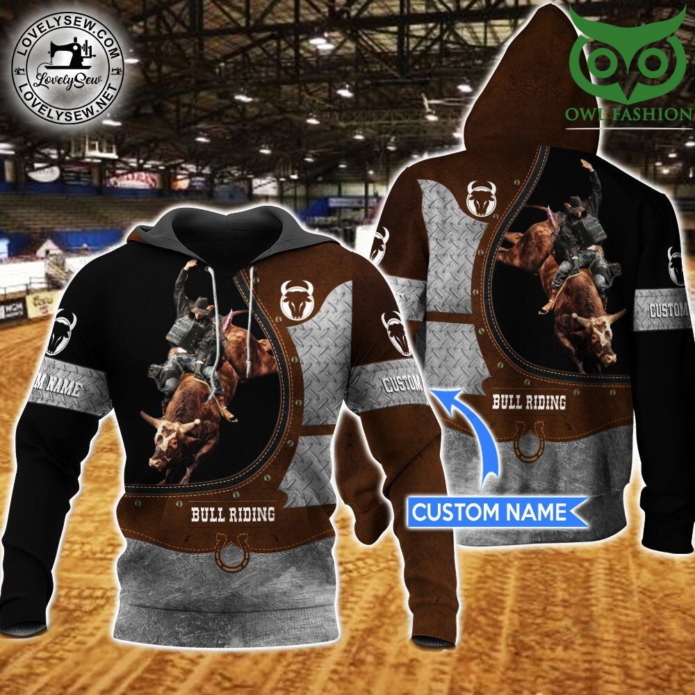 37 Bull Riding Personalized 3D Hoodie