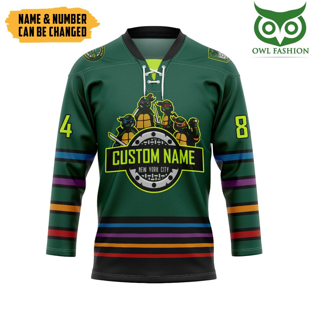141 3D TMNT Custom Name Number Hockey Jersey