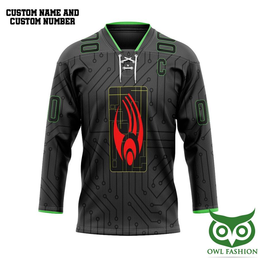 62 3D Star Trek Borg Collective Hockey Team Custom Name Number Hockey Jersey