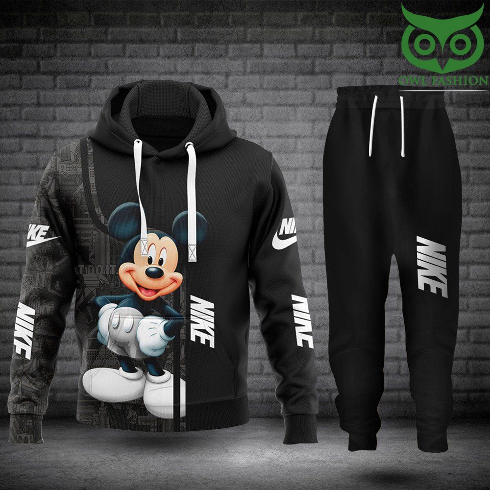 128 Nike Mickey Mouse black hoodies and sweatpants