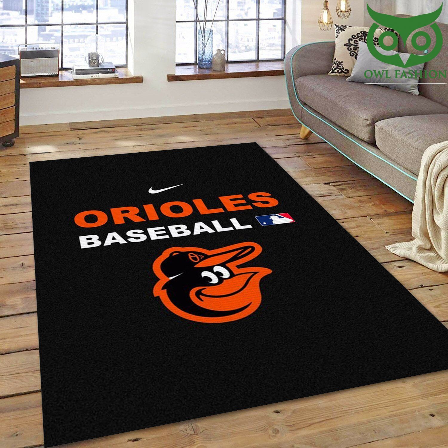 75 Baltimore Orioles 1954 Team Carpet Rug