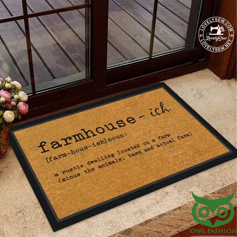 160 Farmhouse ish Farmer Definition Brown Doormat