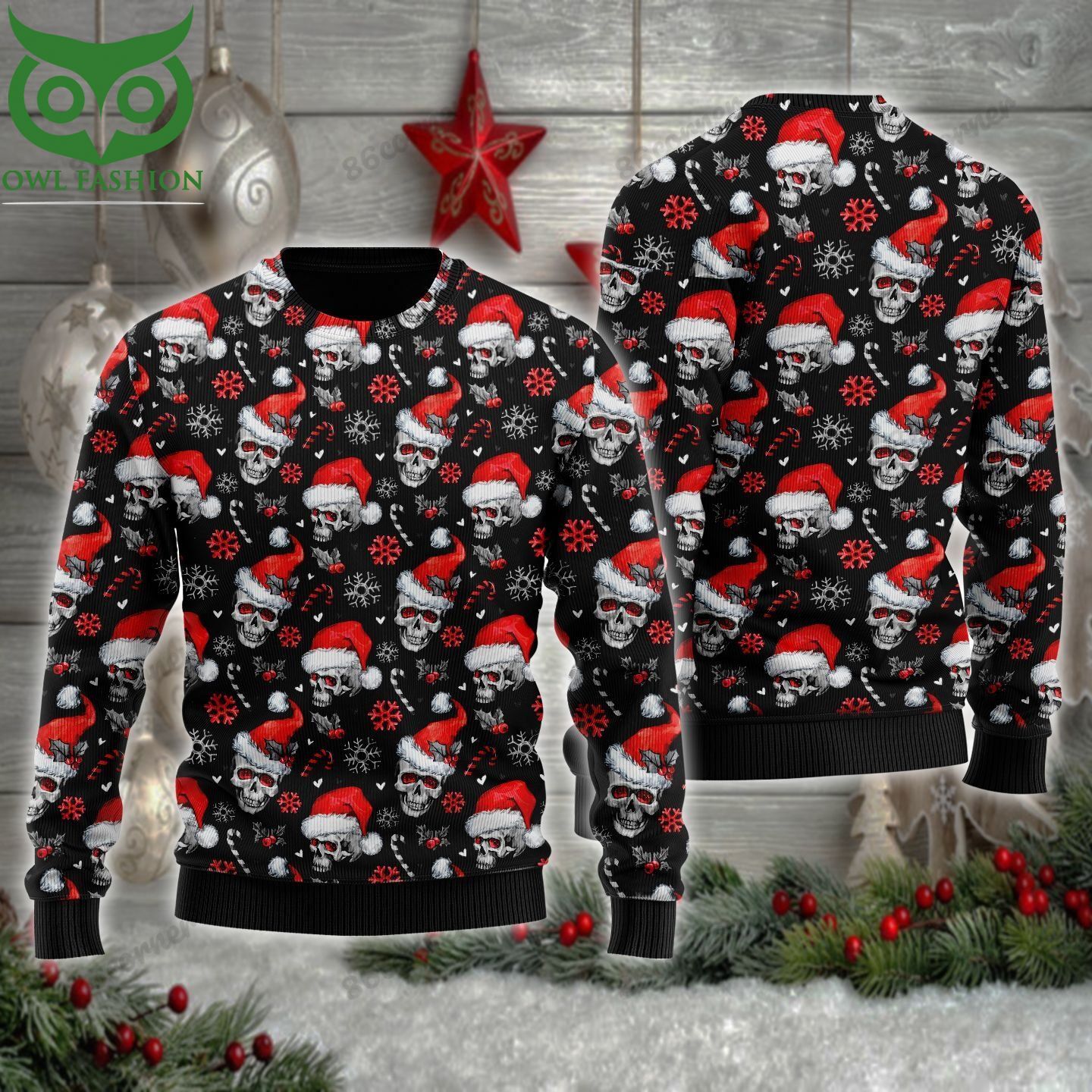 25 Skull Santa Ugly sweater