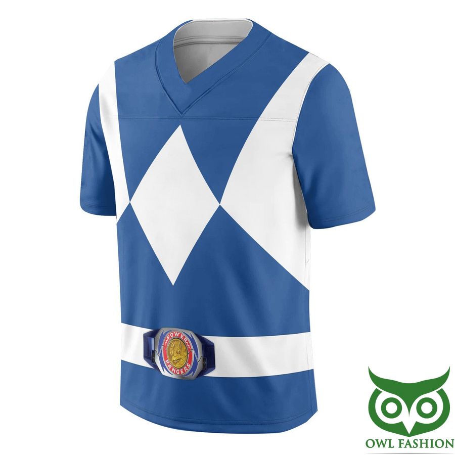 92 3D Mighty Morphin Blue Power Rangers Printed 3D Jersey Shirt