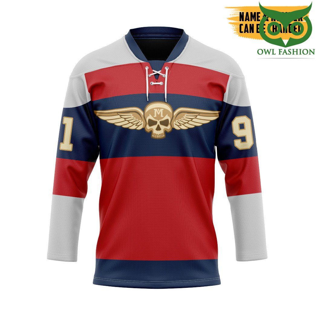 107 3D SF Bison Custom Name Number Hockey Jersey