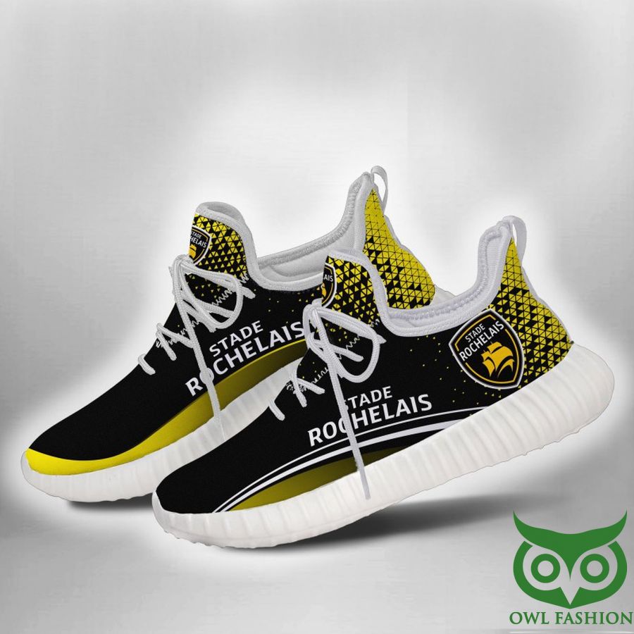 92 Stade Rochelais Rugby Black and Yellow Reze Shoes Sneaker